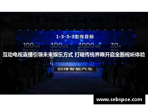 互动电视直播引领未来娱乐方式 打破传统界限开启全新视听体验